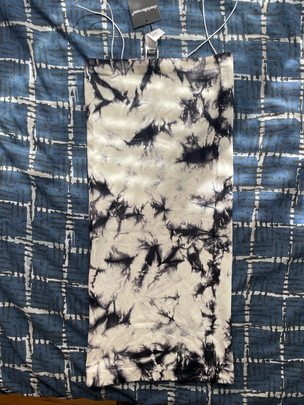 Charlotte Russe Black and White Tie-Dye Mini Skirt